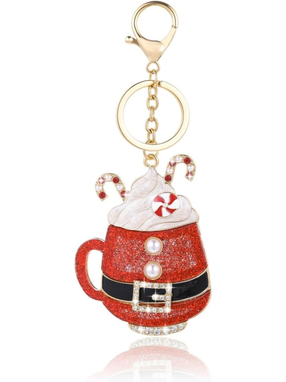Festive Christmas Tree Nutcracker Bag Charm Keychain for Women - Holiday Gift